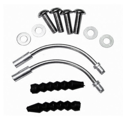 Maxxus Kit de Freins V-Brake 2 Tubes 90° Inox + 2 Soufflets + Visserie Inox pour Vélos Vintage