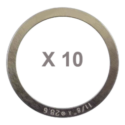 Elvedes Blister de 10 Entretoises 0,25mm pour Jeu de Direction Vélo - Pièces Détachées Vélo