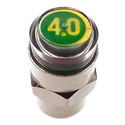 Funecobikes Bouchon De Valve Schräder - Indicateur Vert Taré à 4 Bar - Compatible Presta, Schrader et Dunlop