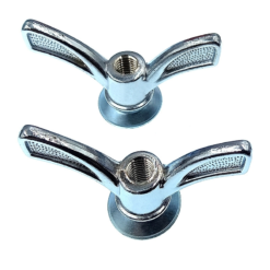 Messingschlager Boulons Papillon Sur Axe De Roue Avant Vintage 8 Mm - Par 2 | Personnalisation Vélo BMX/Fixie
