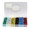 ATOO Coffret de 1200 Embouts Colorés pour Câble de Frein Vélo - Kit de Rangement et Protection -Ventes de pièces de vélo coffret de 1200 embouts colores pour cable de frein velo