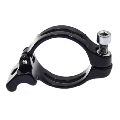 ATOO Collier Dérailleur Alu Avant Noir 31,8 mm - Compatible VTT et Vélo de Route -Ventes de pièces de vélo collier derailleur alu avant noir 318 mm 3