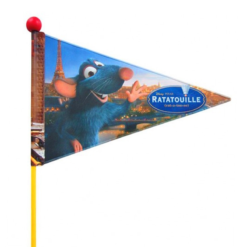 Funecobikes Drapeau RATATOUILLE Pour Enfant à Vélo - Drapeau de Sécurité Coloré pour Cyclistes Juniors