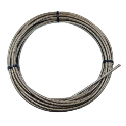 ELVEDES Gaine de Frein Titanium Silver Tressée 10m avec Liner - Diamètre 5,0mm - Haute Performance pour Vélo