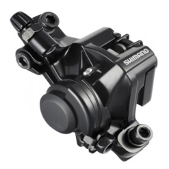 Étrier Frein à Disque Mécanique Noir Shimano BR-M375 AV/AR - Haute Performance pour Vélo