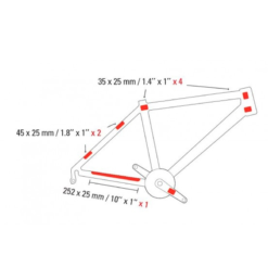 Kit De Protection De Cadre Zefal Skin Armor S - Accessoire de Protection pour Vélo