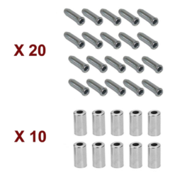 Funecobikes Kit Embout de Câble et Gaine 4mm pour Dérailleur VTT, VTC et Vélos Vintage - Pièces Détachées Vélo