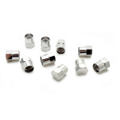 Lot de 10 Bouchons de Valve Schrader Chromés Schwalbe - Compatible Vélo, VTT et VTC -Ventes de pièces de vélo lot de 10 bouchons de valve schrader chromes 2