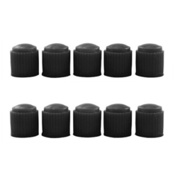 Lot de 10 Bouchons de Valve Schräder Noir Schwalbe - Compatible Vélo, VTT, Ville