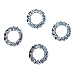 ALGI Lot de 4 Rondelles Éventails M8 en Acier Inoxydable pour Vélos Vintage