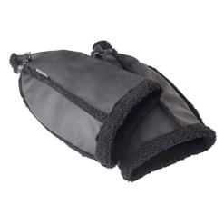 Manchons BASIL Noirs En Cuir Végétal Pour Guidon Vélo - Protection Contre le Froid