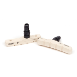 Elvedes Paire Patins De Frein V-Type 72 Mm White Compound - Patins de frein haute performance pour vélo