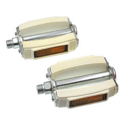 Pédales Blanches Vélo Vintage City Marwi - Pédales Rétro pour Vélos Anciens, Fixie et Vintage