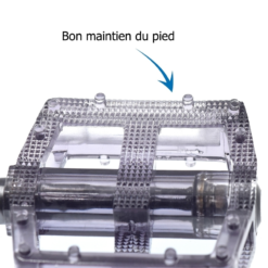 M-Wave Pédales Noir Translucide Pour Vélos BMX 9/16 - Accessoires BMX/Fixie -Ventes de pièces de vélo pedales noir translucide pour velos bmx 9 16 3