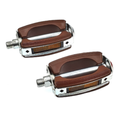 Pédales Vélo Vintage En Résine Marron City Marwi - Pédales Anciennes pour Vélos Fixie et Vintage