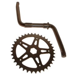 ARCADE Pédalier BMX Acier Monobloc 44 Dts, L170 Mm - Pièces Détachées Vélo BMX