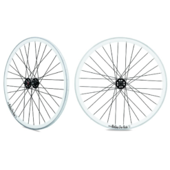 Roue Arrière Fixie Jante Blanche Moyeu Noir - Funecobikes - Pièces Détachées pour Vélo Fixie et Single Speed