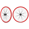 Roue Arrière Fixie Funecobikes - Jante Rouge, Moyeu Noir - Pièces Détachées pour Vélo Fixie et Single Speed -Ventes de pièces de vélo roue arriere fixie jante rouge moyeu noir