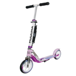 Trottinette HUDORA City Big Wheel 8" 205 - Rose/Blanc | Trottinette Enfant pour Fille et Garçon | Roues Grand Diamètre